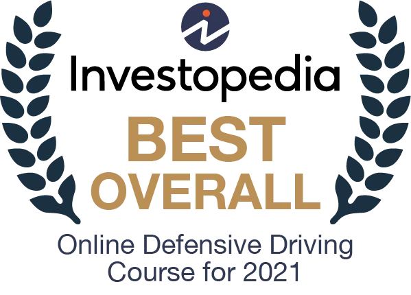 Investopedia-best-overall-online-defensive-driving-course-badge-2 Drivesafe Online was Investopedia's pick for best online defensive driving course.
